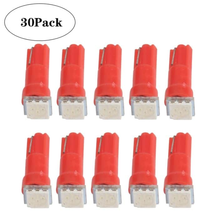 EDA0011244.jpg 30 PCS T5 1LED SMD-5050 LED-Anzeigelampe für Fahrzeugmodifikation Rotes Licht – Bild 1