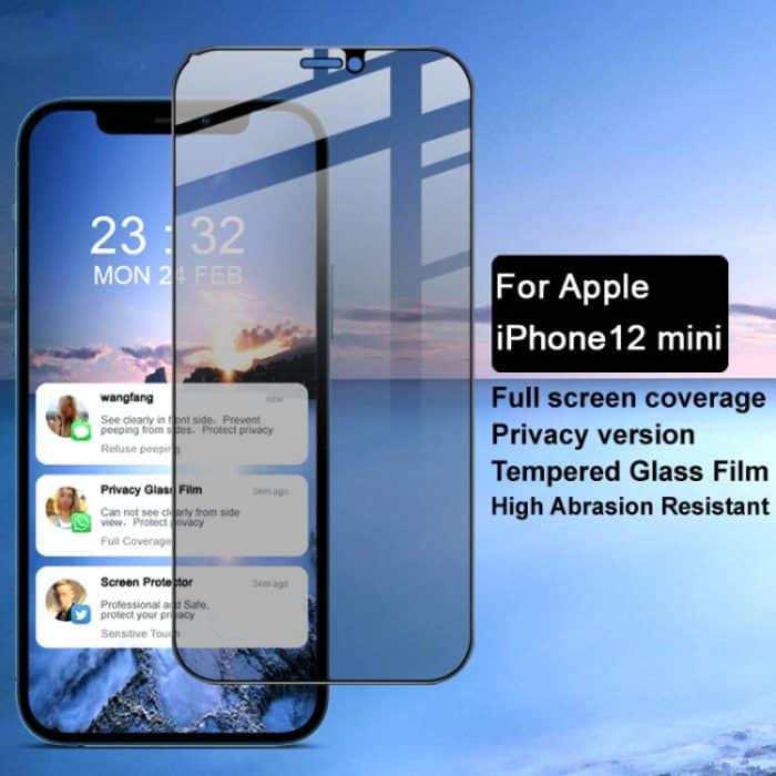 IMAK HD Anti-Spionage-Schutzfolie aus gehärtetem Glas, For iPhone 12 mini, For iPhone 12 / 12 Pro, For iPhone 12 Pro Max – Bild 4