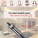 EMK OD1,0 mm 3,5 mm Digital Sound Toslink auf Mini Toslink Digital Optical Audio Kabel, 1m, 1.5m, 2m, 3m, 5m – Bild 7