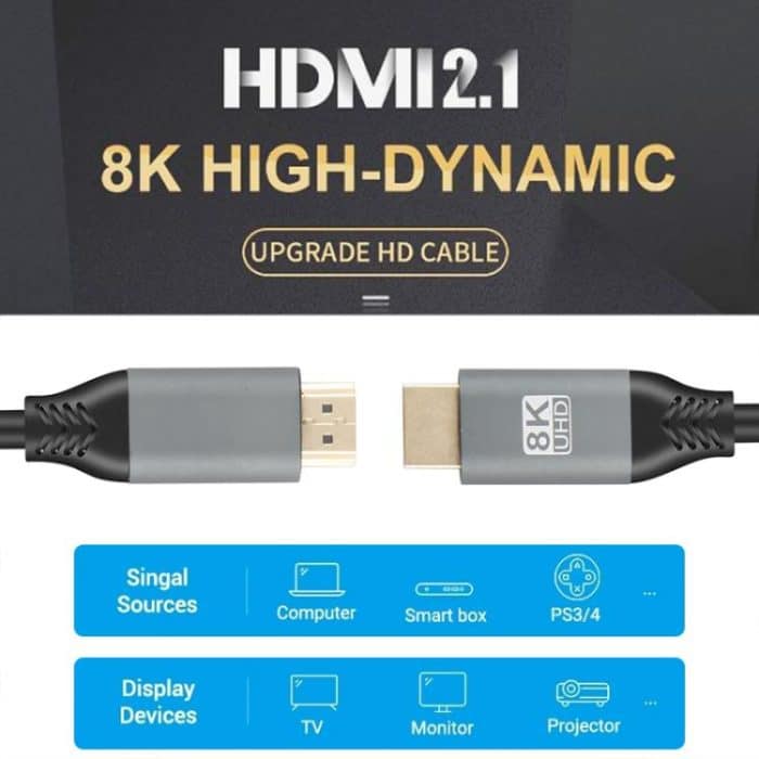 HDMI2.1 8K 120Hz High Dynamic HD-Kabel, 120Hz 50cm, 120Hz 1.5m, 120Hz 2m, 120Hz 3m, 120Hz 5m – Bild 4