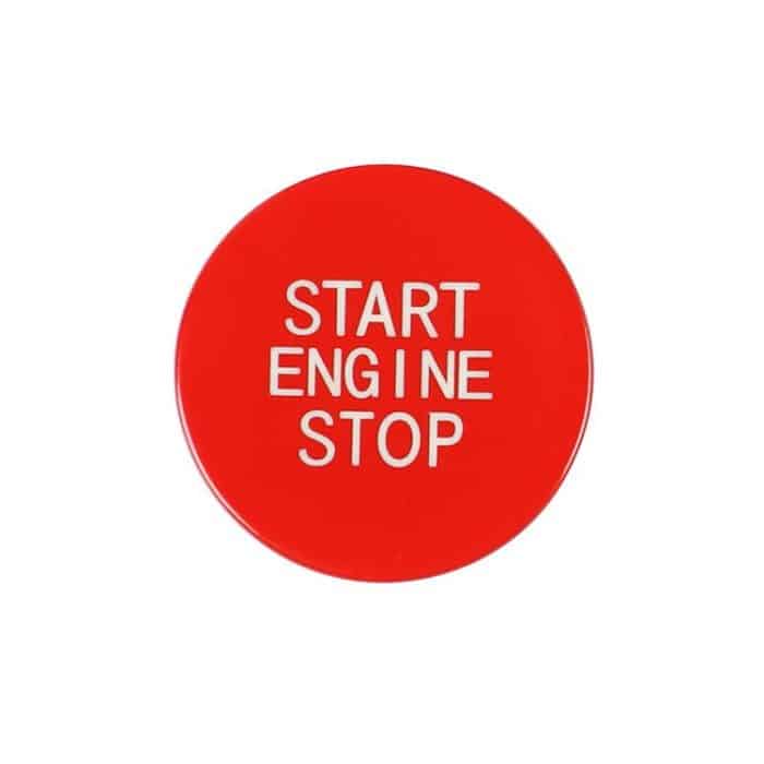 Auto-Kohlefaser-Ein-Knopf-Start-Dekorationsaufkleber für BMW 3er / G20 / G05 / G06 / G07 / G14 / G29 / F40 / F44, One-button Start (Red), One-button Start (Blue), One-button Start (Black), One-button Start (Yellow) – Bild 1