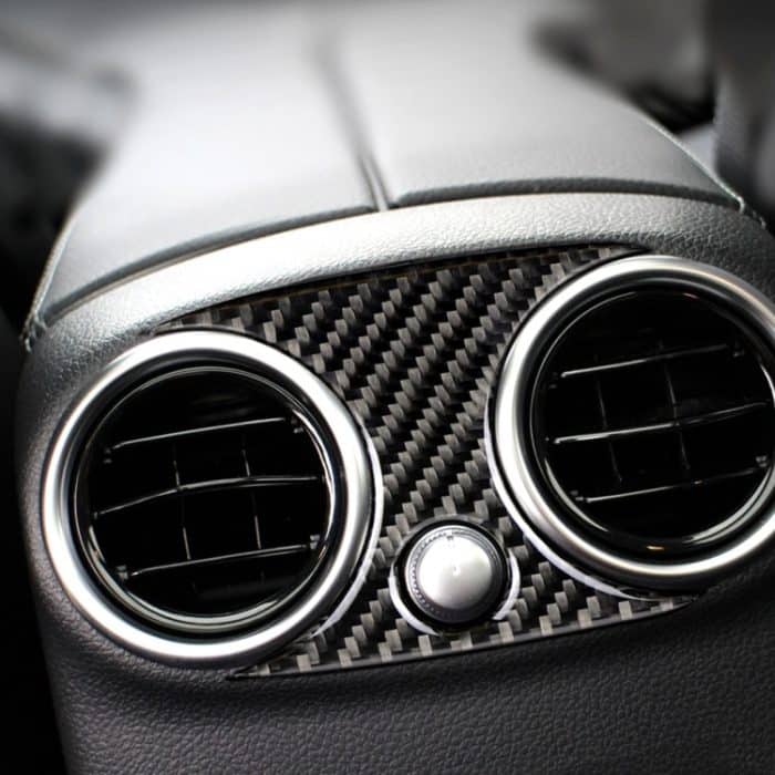 Auto-Carbon-Faser-hinterer Luftauslass-mittlerer dekorativer Aufkleber für Mercedes-Benz C-Klasse W205 C180 C200 C300 GLC, Links- und Rechtsantrieb Universal, Solid Color Rear Air Outlet Middle, Rear Air Outlet Middle – Bild 5