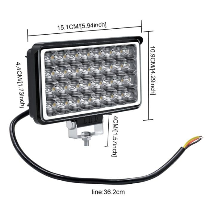 WUPP CS-1242A1 Auto 4 Zoll Square 32LEDs Highlight Arbeitslicht Modifizierter Frontstoßstangenlampenscheinwerfer – Bild 4