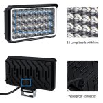 WUPP CS-1242A1 Auto 4 Zoll Square 32LEDs Highlight Arbeitslicht Modifizierter Frontstoßstangenlampenscheinwerfer – Bild 7