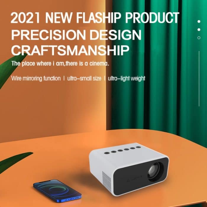 T500 1920x1080P 80 Lumen tragbarer Heimkino-LED-HD-Digitalprojektor, Without Remote Control & Adaptor, With Remote Control & Adaptor – Bild 3