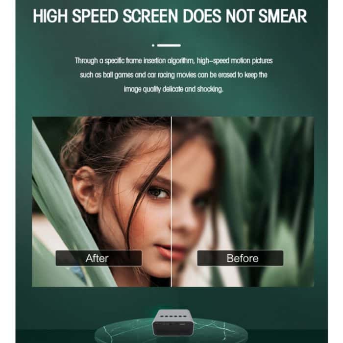 T500 1920x1080P 80 Lumen tragbarer Heimkino-LED-HD-Digitalprojektor, Without Remote Control & Adaptor, With Remote Control & Adaptor – Bild 10