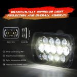 7 Zoll (5x7) / (7x6) H4 DC 9V-30V 30000LM 300W 8LEDS Auto-Quadrat-Form-LED-Scheinwerferlampen für Jeep Wrangler – Bild 8