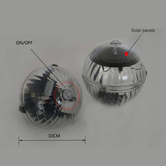 Solarenergie-Außenpool-schwimmender Ball-wasserdichte Licht-Garten-Dekorations-Lampe, Floating Ball Warm Light, Floating Ball Colorful Light – Bild 2