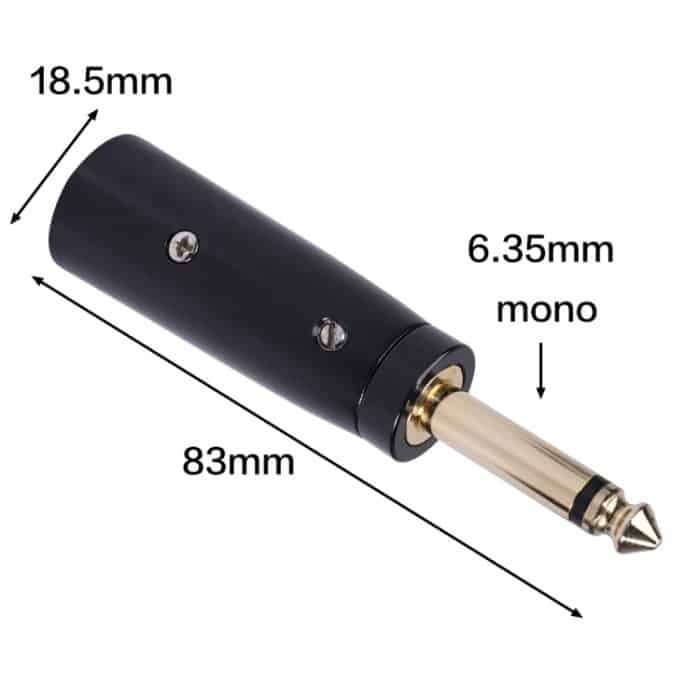 2 Stück LZ1168G GILDED 6.35mm Mono männlich an XRL Male Audioadapter Mikrofon Stereo-Lautsprecher-Anschluss – Bild 3