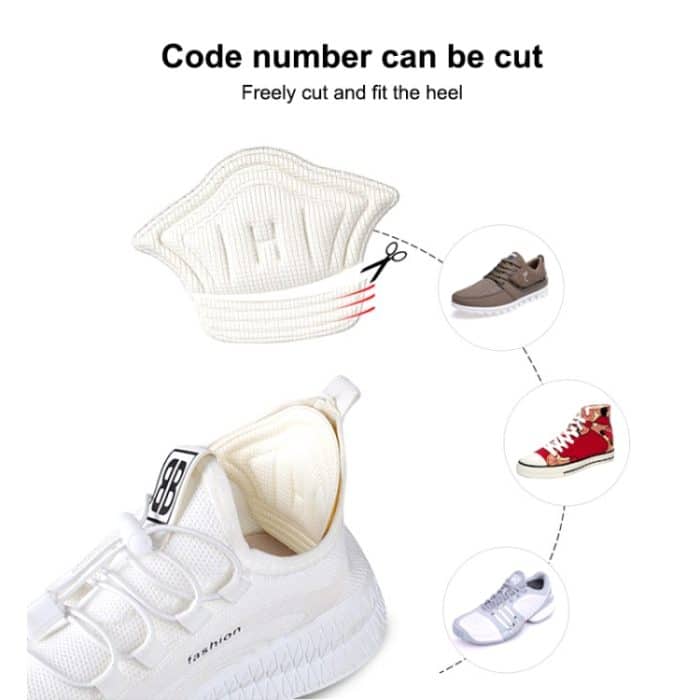 5 Paar 054 Anti-Verschleiß-Anti-Drop-Sneakers-Fersenaufkleber, rückseitig klebende Version, 054(White Thin), 054(White Thick), 054(Black Thin), 054(Black Thick) – Bild 5