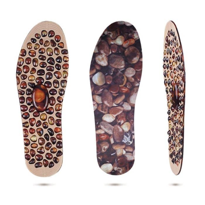1 Paar schneidbare, imitierte Kieselsteine, Massage-Einlegesohle, Schuhpolster, S (225-250mm), L (255-275mm) – Bild 2