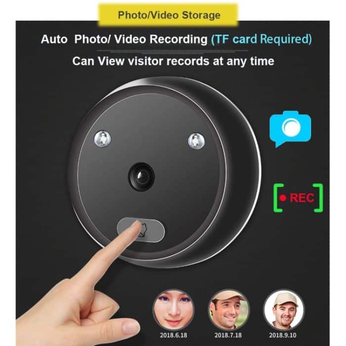 R11 2,4 Zoll TFT LCD-Display-Nachtsicht-Foto-Video-Electronic Cat-Auge-Türklingel – Bild 4