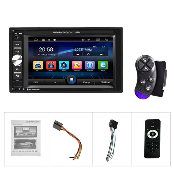 A2115 6.2 Zoll Auto Dual DIN HD MP5 Player Unterstützung Bluetooth / FM / Telefon Link / TF-Karte mit Fernbedienung – Bild 7