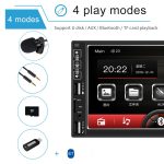 A2821 Auto 7-Zoll-Bildschirm HD MP5-Player, unterstützt Bluetooth / FM mit Fernbedienung, Standard, Standard + 4LEDs Light Camera, Standard + 8LEDs Light Camera, Standard + 12LEDs Light Camera – Bild 5