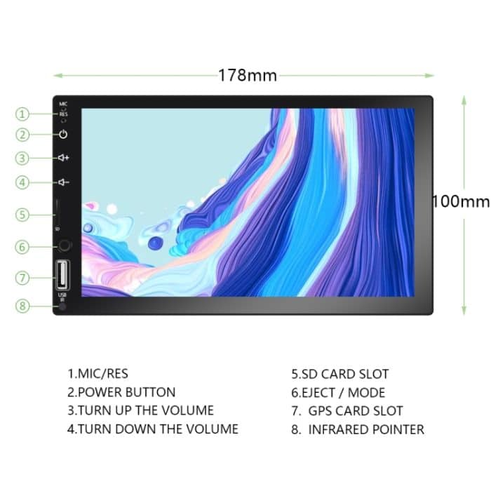 Q3161 7-Zoll-CAR-MP5-Player-Unterstützung FM / TF / Bluetooth mit Fernbediener – Bild 4