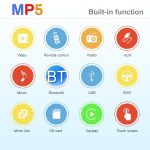 Q3366 Auto 9-Zoll-Touch-HD-Abnehmbares Screen-MP5-Stütze Carplay / FM mit Fernbedienung – Bild 5