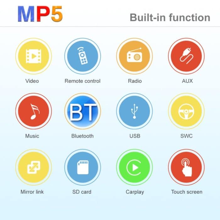 Q3366 Auto 9-Zoll-Touch-HD-Abnehmbares Screen-MP5-Stütze Carplay / FM mit Fernbedienung – Bild 5