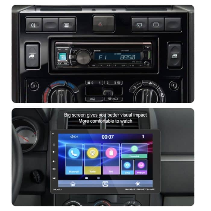 Q3366 Auto 9-Zoll-Touch-HD-Abnehmbares Screen-MP5-Stütze Carplay / FM mit Fernbedienung – Bild 7