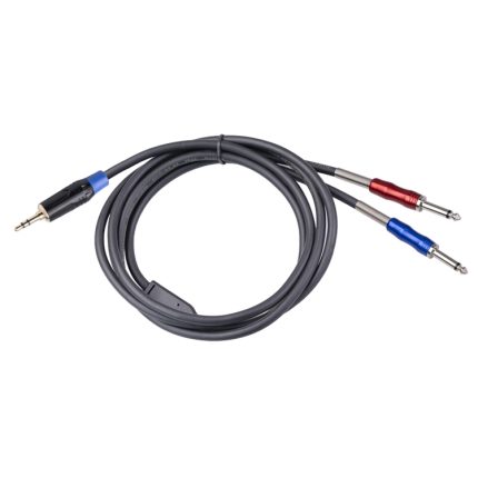 TC195BULS01 3,5-mm-Stecker auf zwei 6,35-mm-Mono-Stecker-Audiokabel, 1.8m, 3m, 5m