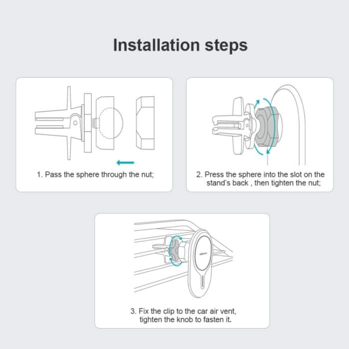 NILLKIN NKL01 MagRoad Lite Magnetische kabellose Autoladehalterung mit Clip – Bild 8