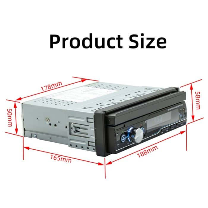 T100C 7 Zoll manuell einziehbares Screen Car MP5 Player Radio, Support Mirror Link & FM & TF Card & USB & Bluetooth Handfreie Anruf- & Umkehrung Trajektory System & CAYPLAY-Verbindung – Bild 2