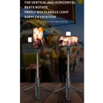 Q02S Fill Light Bluetooth Selfie Stick Stativ Handyhalter, Q02S(Black), Q02S(White) – Bild 4