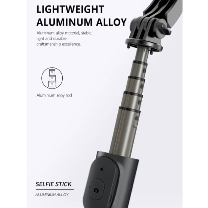 Q03S Fill Light Bluetooth Selfie Stick Stativ Handyhalter, Q03S(Black), Q03S(White) – Bild 3