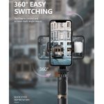 Q03S Fill Light Bluetooth Selfie Stick Stativ Handyhalter, Q03S(Black), Q03S(White) – Bild 6