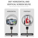 Q07 6 Zoll Ringlicht Tragbare Bluetooth Selfie Stickstativ – Bild 7