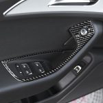 Auto-Kohlefaser-Glasheber, kurzer Stil, dekorativer Aufkleber für Audi A6 S6 C7 A7 S7 4G8 2012–2018, Glass Lifter Short Style, Left Drive, Glass Lifter Short Style, Right Drive – Bild 5