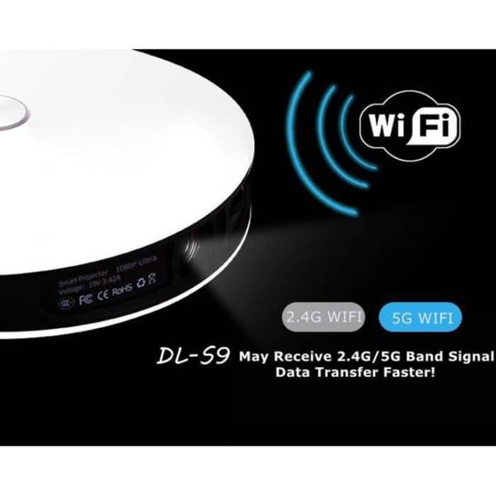 Wejoy dl-s9 1280x720p 300 lumen Portable Heimkino LED HD Digitalprojektor, Android 6.0, 2G + 16 GB, US-Stecker – Bild 3