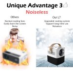 Wejoy L7 854x480P 100 Ansi Lumen Portable Heimkino LED HD Digitalprojektor mit Batterie, Android 6.0, 1G + 8G, US-Stecker – Bild 4