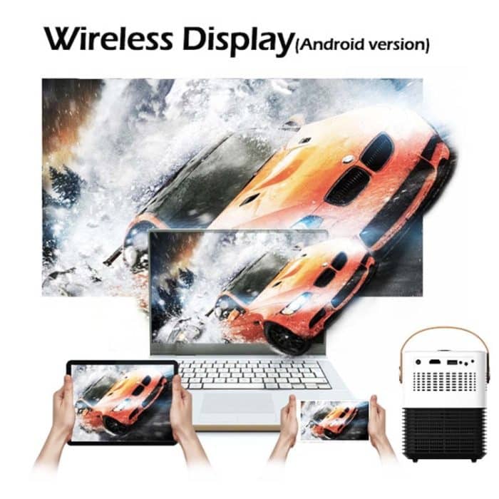 Wejoy L7 854x480P 100 Ansi Lumen Portable Heimkino LED HD Digitalprojektor mit Batterie, Android 6.0, 1G + 8G, US-Stecker – Bild 8