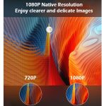 WEJOY Y1 1920x1080P 100 ANSI Lumen tragbarer Heimkino-LED-HD-Digitalprojektor mit Akku, Android 6.0, 1G+16G, Y1 US Plug – Bild 2