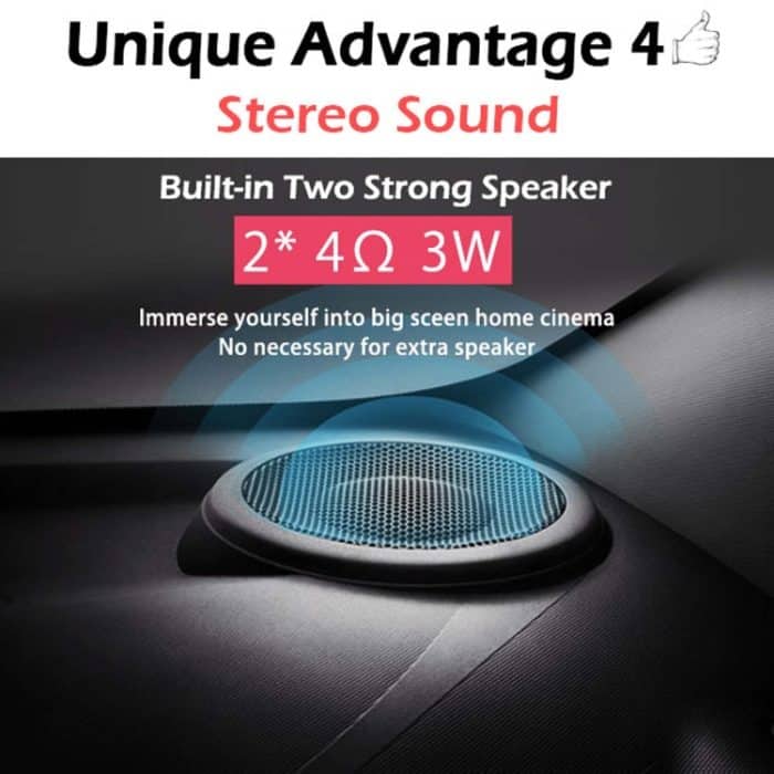 WEJOY Y1 1920x1080P 100 ANSI Lumen tragbarer Heimkino-LED-HD-Digitalprojektor mit Akku, Android 6.0, 1G+16G, Y1 US Plug – Bild 6