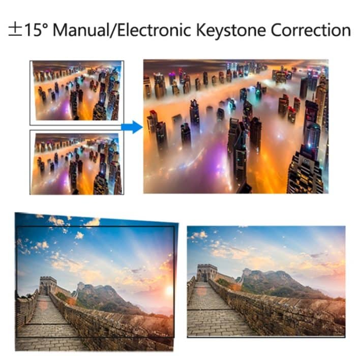 Wejoy L6 + 1920X1080P 200 Ansi Lumen Portable Heimkino LED HD Digitalprojektor, Android 7.1, 2G + 16G, US-Stecker – Bild 6