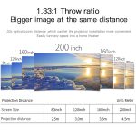 Wejoy L6 + 1920X1080P 200 Ansi Lumen Portable Heimkino LED HD Digitalprojektor, Android 7.1, 2G + 16G, US-Stecker – Bild 8