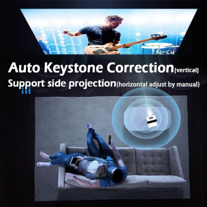 Wejoy y2 1920x1080p 100 Ansi Lumen Portable Heimkino LED HD Digitalprojektor, Batterie Touch Control-Version, Android 9.0, 2G + 16G, US-Stecker – Bild 6