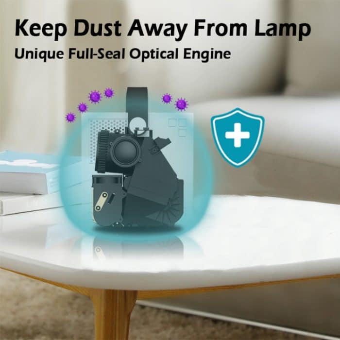 Wejoy y2 1920x1080p 100 Ansi Lumen Portable Heimkino LED HD Digitalprojektor, Batterie Touch Control-Version, Android 9.0, 2G + 16G, US-Stecker – Bild 8