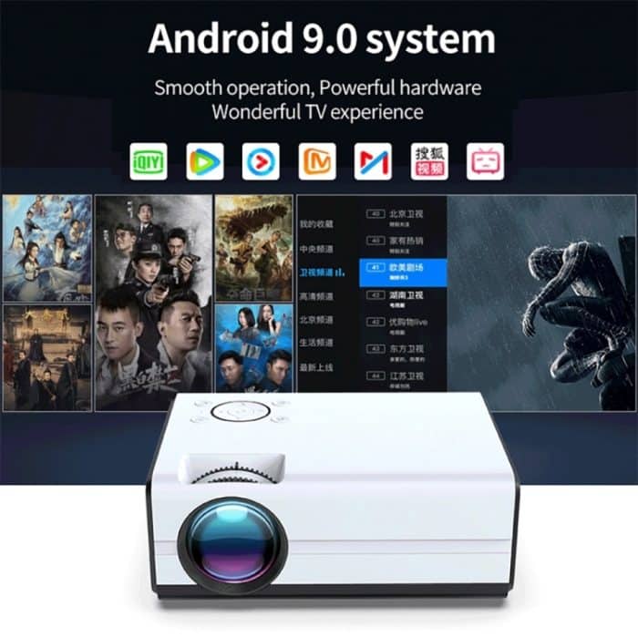 Wejoy Y5 800x480P 80 Ansi Lumen Portable Heimkino LED HD Digitalprojektor, Android 9.0, 1G + 8G, US-Stecker – Bild 5