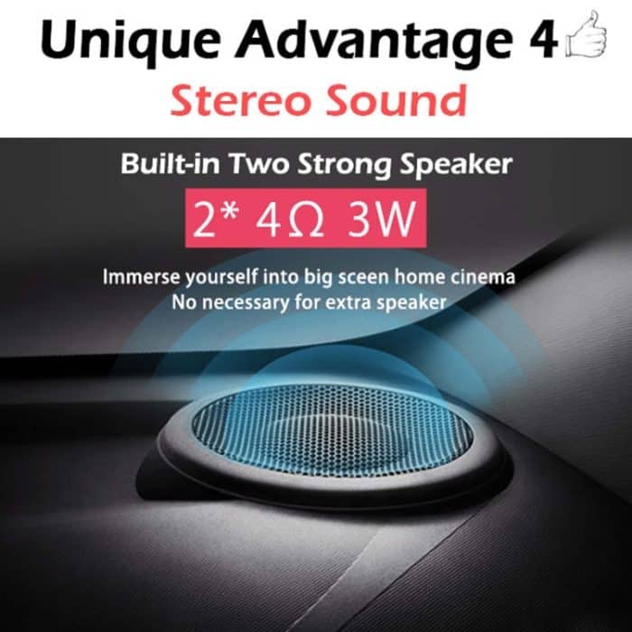 WEJOY L7 854x480P 100 ANSI Lumen tragbarer Heimkino-LED-HD-Digitalprojektor mit Akku, Android 6.0, 1G+8G,, L7 EU Plug, L7 UK Plug, L7 AU Plug – Bild 6