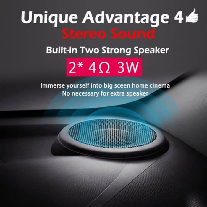 WEJOY L6+ 1920x1080P 200 ANSI Lumen tragbarer Heimkino-LED-HD-Digitalprojektor, Android 7.1, 2G+16G,, L6+ EU Plug, L6+ UK Plug, L6+ AU Plug – Bild 6