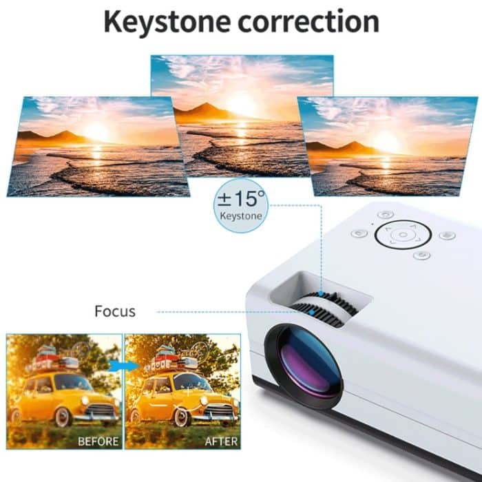 WEJOY Y5 800x480P 80 ANSI Lumen Tragbarer Heimkino-LED-HD-Digitalprojektor, Android 9.0, 1G+8G,, Y5 EU Plug, Y5 UK Plug, Y5 AU Plug – Bild 7
