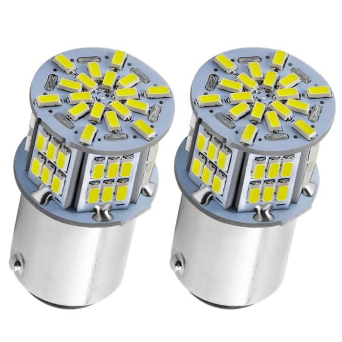 1 Pair E0052 9-14V 1156-54SMD-2835 6000K 1080lm Weißes Licht Auto Dekodieren Blinker Umkehrlicht – Bild 2