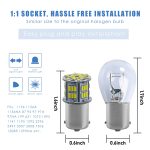 1 Pair E0052 9-14V 1156-54SMD-2835 6000K 1080lm Weißes Licht Auto Dekodieren Blinker Umkehrlicht – Bild 3