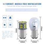 1 Pair E0053 9-14V 1157-54SMD-2835 6000K 1080LM Weißes Licht Auto Dekodieren Bremsen Fahren – Bild 3