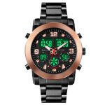 SKMEI 1642 Dreizeitanzeige, leuchtende elektronische Uhr, unterstützt Wecker