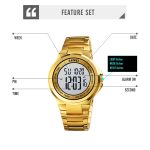 SKMEI 1712 Dualzeit-LED-Digitalanzeige, leuchtendes Edelstahlarmband, elektronische Uhr – Bild 4