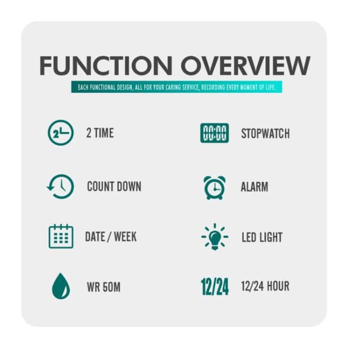 SKMEI 1723 Dual Time LED Digital Display Timing leuchtende elektronische Uhr – Bild 5