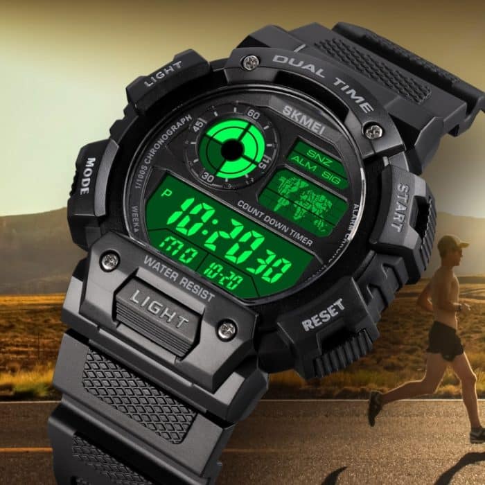 SKMEI 1723 Dual Time LED Digital Display Timing leuchtende elektronische Uhr – Bild 6